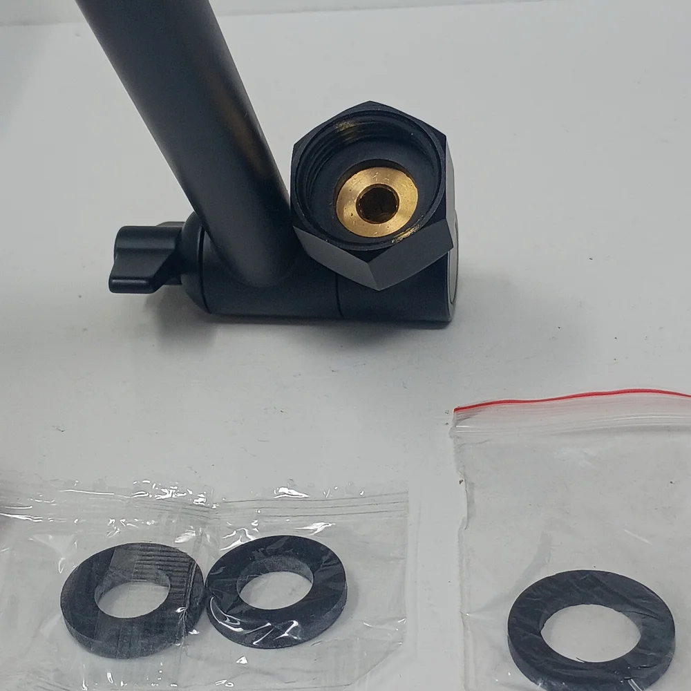 Black Metal Towel Bar Rod - Single Arm